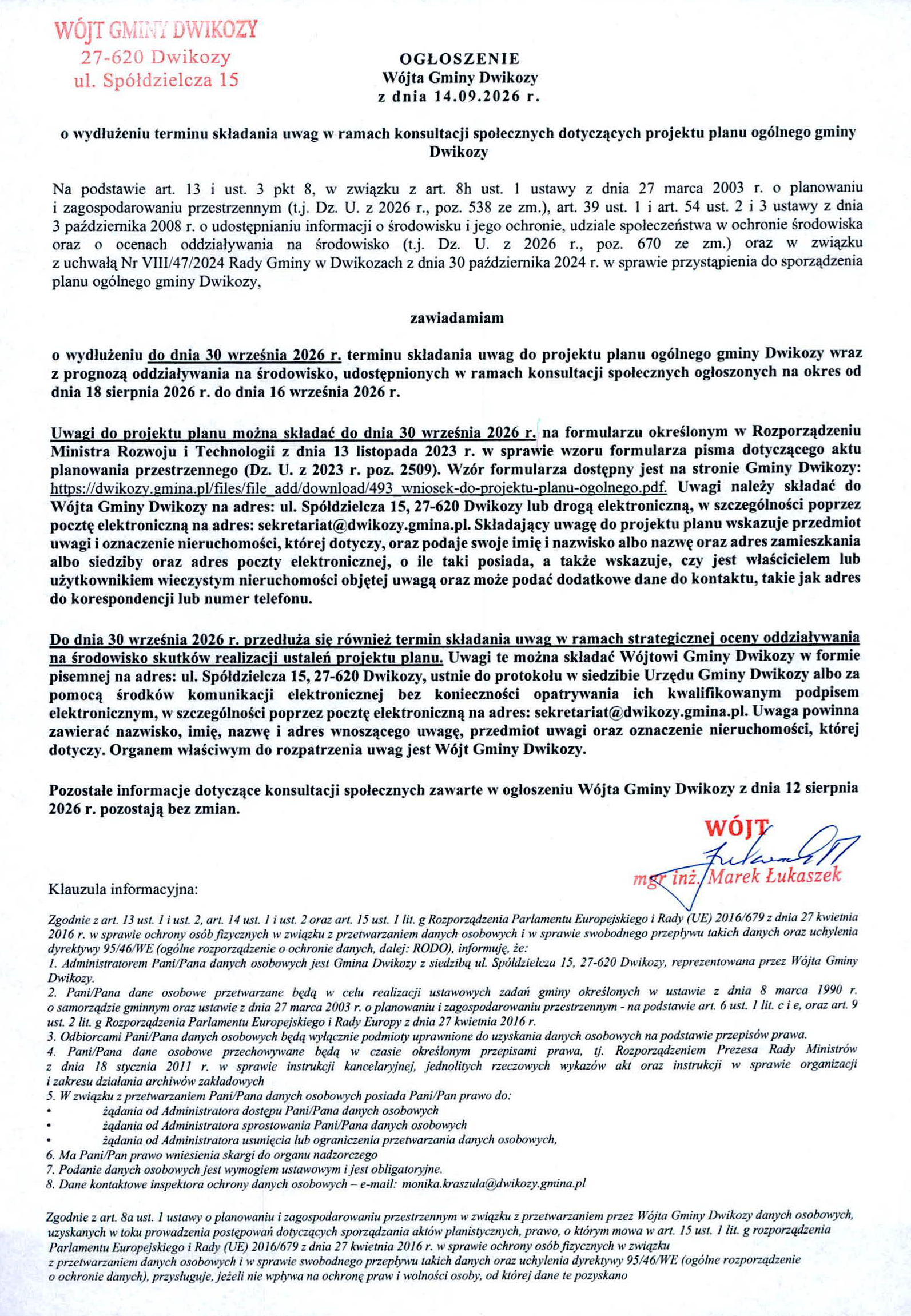 Ogłoszenie