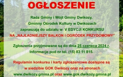 Zdjęcie do V edycja Konkursu na "Najładniejszy Balkon i Ogr&oacute;dek Przydomowy"
