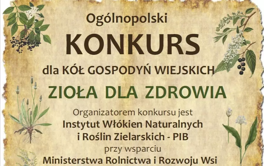 Ogólnopolski Konkurs dla Kół Gospodyń Wiejskich "Zioła dla zdrowia"