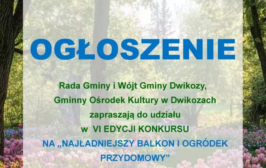 VI edycja Konkursu na "Najładniejszy Balkon i Ogródek Przydomowy"