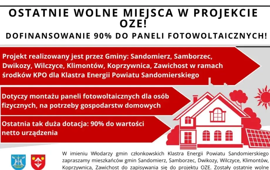 Ostatnie wolne miejsca w Projekcie OZE !!!
