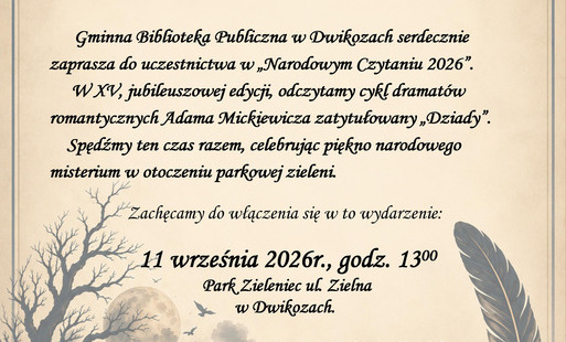 Zdjęcie do Narodowe Czytanie 2026 